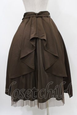 画像2: an another angelus / ベルト付きバックラッフルフレアースカート Free BROWN H-25-11-16-1025-CA-SK-NS-ZH