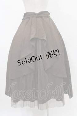 画像2: an another angelus / ベルト付きバックラッフルフレアースカート Free BROWN H-25-11-16-1025-CA-SK-NS-ZH