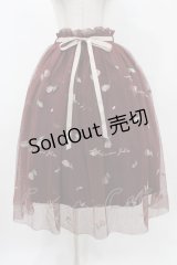 an another angelus / フラワーロゴ刺繍チュールスカート Free Bordeaux H-25-11-16-1026-CA-SK-NS-ZH