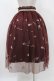 画像2: an another angelus / フラワーロゴ刺繍チュールスカート Free Bordeaux H-25-11-16-1026-CA-SK-NS-ZH (2)