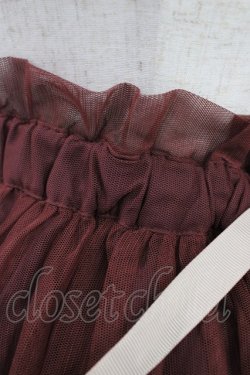 画像3: an another angelus / フラワーロゴ刺繍チュールスカート Free Bordeaux H-25-11-16-1026-CA-SK-NS-ZH