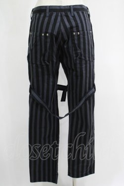 画像3: MILKBOY / ストライプボンテージパンツ S ブラック×グレー H-25-11-17-027-MB-PA-KB-ZH