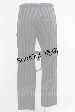画像3: MILKBOY / ストライプボンテージパンツ S ブラック×グレー H-25-11-17-027-MB-PA-KB-ZH