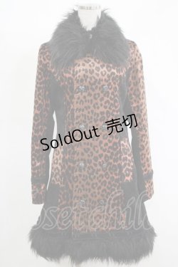 画像1: ALGONQUINS / レオパードコート  ブラウン×ブラック H-25-11-17-030-AL-CO-KB-ZH