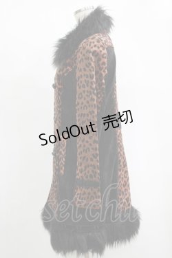 画像2: ALGONQUINS / レオパードコート  ブラウン×ブラック H-25-11-17-030-AL-CO-KB-ZH