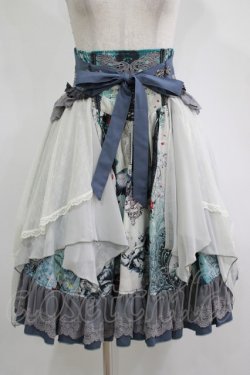 画像1: Ozz oneste / Valkrie神殿モチーフスカート  ブルー H-25-11-17-005-OO-SK-KB-ZH