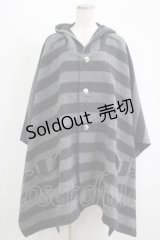MILKBOY / ボーダーニットポンチョ  ブラック×グレーボーダー H-25-11-17-038-MB-JA-KB-ZH