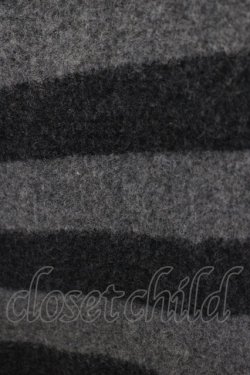 画像4: MILKBOY / ボーダーニットポンチョ  ブラック×グレーボーダー H-25-11-17-038-MB-JA-KB-ZH