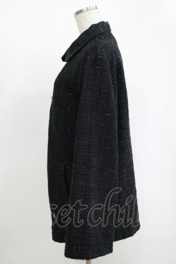 画像2: NieR Clothing / ラメツイードジャケット  黒 H-25-11-17-041-PU-JA-KB-ZH