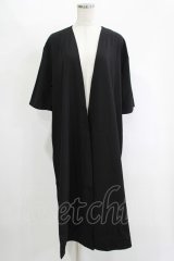 Deorart / 半袖ロングカーデ  ブラック H-25-11-17-043-PU-TO-KB-ZH