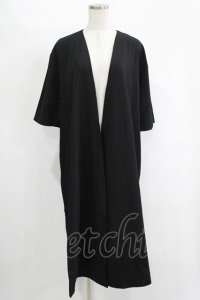 Deorart / 半袖ロングカーデ  ブラック H-25-11-17-043-PU-TO-KB-ZH