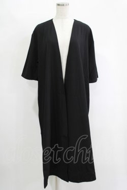画像1: Deorart / 半袖ロングカーデ  ブラック H-25-11-17-043-PU-TO-KB-ZH