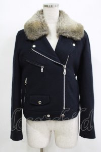 Jane Marple Dans Le Salon / ウールライダースコート M ブラック H-25-11-17-048-JM-CO-KB-ZH