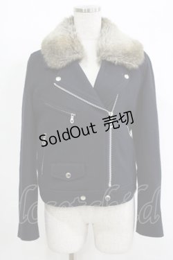 画像1: Jane Marple Dans Le Salon / ウールライダースコート M ブラック H-25-11-17-048-JM-CO-KB-ZH