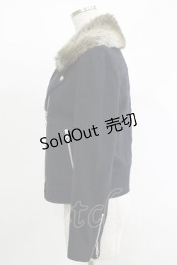 画像2: Jane Marple Dans Le Salon / ウールライダースコート M ブラック H-25-11-17-048-JM-CO-KB-ZH