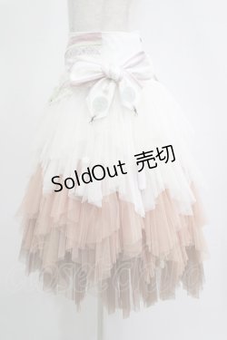 画像2: Ozz oneste / 流水羽衣天女スカート  白×ピンク H-25-11-17-006-OO-SK-KB-ZH