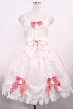 画像1: BABY,THE STARS SHINE BRIGHT / Emiliaギンガムジャンパースカート Free ピンク H-25-11-17-1001-BA-OP-NS-ZH