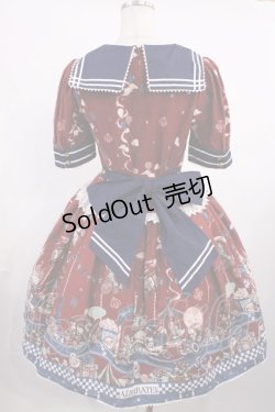 画像3: ALICE and the PIRATES / アリスのワンダーカーチェイス柄ワンピース Free エンジ H-25-11-17-1003-PA-OP-NS-ZH