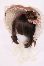 画像1: ALICE and the PIRATES / Poison de lamour 柄ボンネット  ローズ（ピンク） H-25-11-17-1038-PA-AC-NS-ZH (1)
