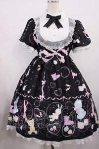 To Alice / シャボンアニマルワンピース L ブラック H-25-11-17-1004-LO-OP-NS-ZH