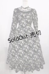 Kurumi Collaboration / KRハナジゴスリーブワンピース M ブラック H-25-11-17-1006-LO-OP-NS-ZH