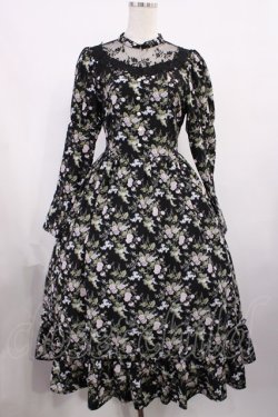 画像1: Kurumi Collaboration / KRハナジゴスリーブワンピース M ブラック H-25-11-17-1006-LO-OP-NS-ZH