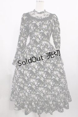 画像1: Kurumi Collaboration / KRハナジゴスリーブワンピース M ブラック H-25-11-17-1006-LO-OP-NS-ZH