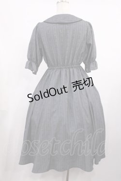 画像2: m petit by misako / MSKストライプフレアワンピース M グレー H-25-11-17-1007-LO-OP-NS-ZH