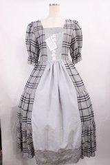 marcHenTica / チェックワンピース プリンセスサイズ グレー H-25-11-17-1008-LO-OP-NS-ZH