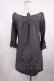 画像2: axes femme POETIQUE / グレンチェックショルダーレースワンピース M グレー H-25-11-17-1009-AX-OP-NS-ZH (2)