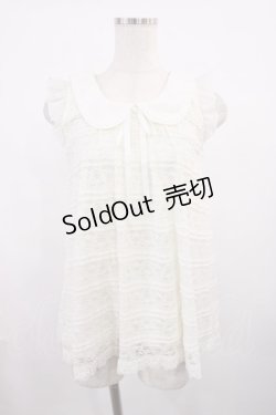 画像1: LIZ LISA / 肩フリルレースタンク Free オフ H-25-11-17-1015-LO-TO-NS-ZH