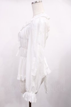 画像3: metamorphose / スクエアあきフリルブラウス（長袖）・デシン サイズ1 オフ H-25-11-17-1019-ME-BL-NS-ZH