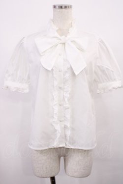 画像1: evelyn / リボンブラウス Free オフ H-25-11-17-1021-LO-BL-NS-ZH