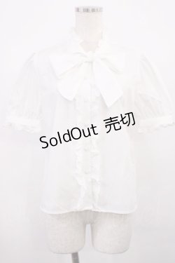 画像1: evelyn / リボンブラウス Free オフ H-25-11-17-1021-LO-BL-NS-ZH