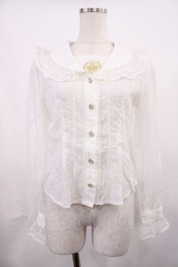 画像1: BABY,THE STARS SHINE BRIGHT / クラウン刺繍のセーラースクールブラウス Free オフ H-25-11-17-1023-BA-BL-NS-ZH