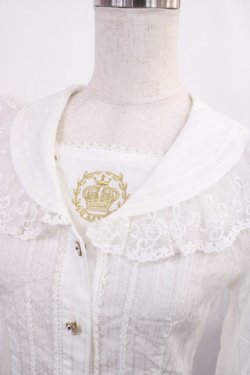 画像4: BABY,THE STARS SHINE BRIGHT / クラウン刺繍のセーラースクールブラウス Free オフ H-25-11-17-1023-BA-BL-NS-ZH