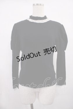 画像1: metamorphose / タートルカットソー Free ブラック H-25-11-17-1024-ME-TO-NS-ZH