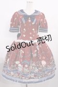 ALICE and the PIRATES / アリスのワンダーカーチェイス柄ワンピース Free エンジ H-25-11-17-1003-PA-OP-NS-ZH