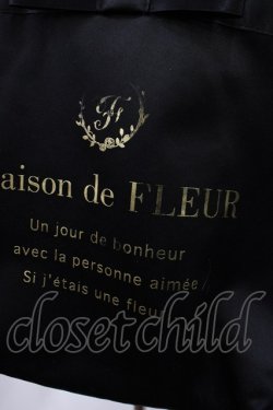 画像2: Maison de FLEUR / ブランドロゴフリルハンドルトートMバッグ  ブラック H-25-11-17-1029-LO-BG-NS-ZH
