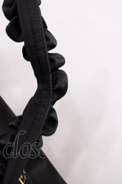 画像3: Maison de FLEUR / ブランドロゴフリルハンドルトートMバッグ  ブラック H-25-11-17-1029-LO-BG-NS-ZH