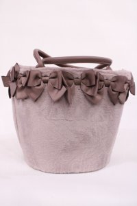 m petit by misako / NINA'Sコラボ リボンファーバッグ  ピンク H-25-11-17-1033-LO-BG-NS-ZH