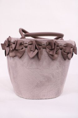 画像1: m petit by misako / NINA'Sコラボ リボンファーバッグ  ピンク H-25-11-17-1033-LO-BG-NS-ZH