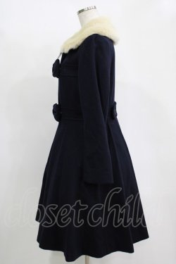 画像2: Leur Getter / ダブルリボン付ウールコート  ネイビー H-25-11-17-001-LU-CO-KB-ZH