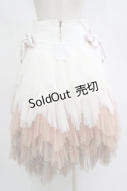 画像3: Ozz oneste / 流水羽衣天女スカート  白×ピンク H-25-11-17-006-OO-SK-KB-ZH