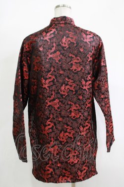 画像3: LISTEN FLAVOR / ブロケードチャイナシャツ  ブラックドラゴン H-25-11-17-057-PU-BL-KB-ZH