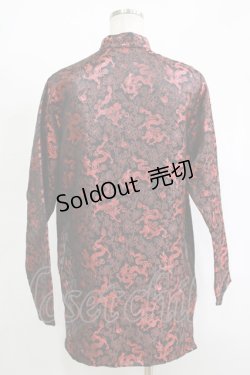 画像3: LISTEN FLAVOR / ブロケードチャイナシャツ  ブラックドラゴン H-25-11-17-057-PU-BL-KB-ZH