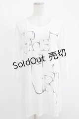 GADGET GROW / ロゴプリントロングカットソー  白 H-25-11-17-059-GO-TO-KB-ZH