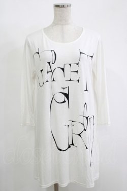 画像1: GADGET GROW / ロゴプリントロングカットソー  白 H-25-11-17-059-GO-TO-KB-ZH