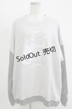 画像1: LAND by MILK BOY / CASTLE SWEATS  ライトグレー H-25-11-17-060-MB-TO-KB-ZH