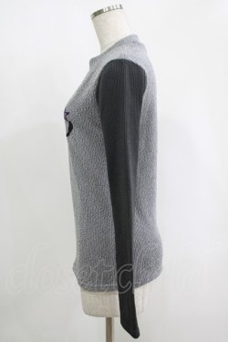 画像2: LAND by MILK BOY / LANDニットトップス  グレー H-25-11-17-062-MB-TO-KB-ZH
